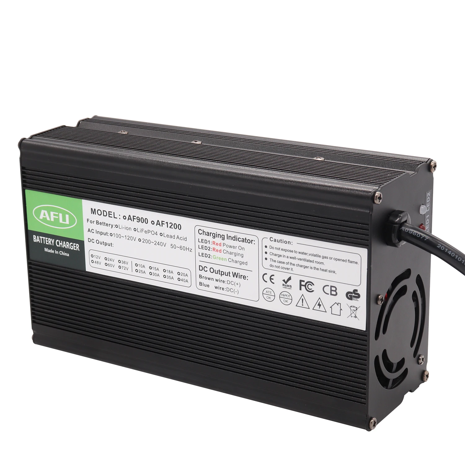 

50.4V 16A Charger Smart Aluminum Case Is Suitable For 12S 44.4V Lithium Battery Aluminium Case with Fan