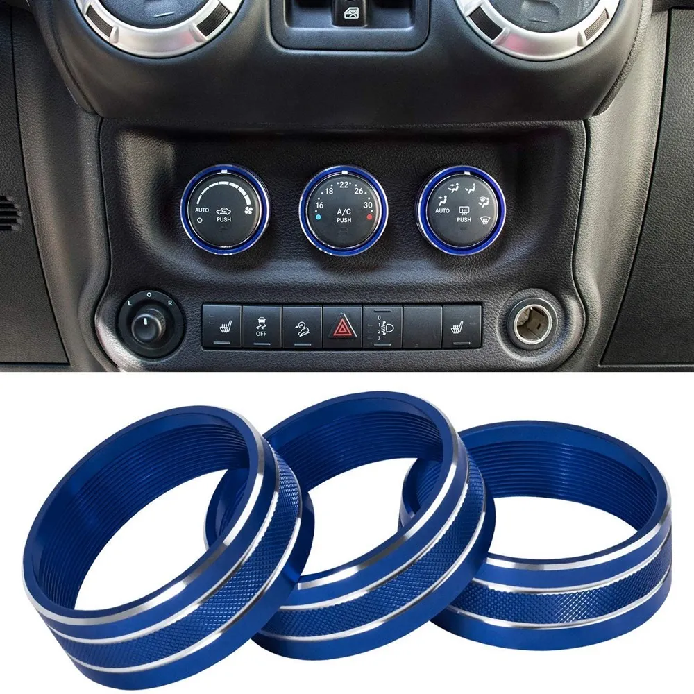 28PCS Steering Wheel Center Console Door Handle Vent Cup Holder Gear Cover Trim for Jeep Wrangler JK JKU 11-18 Interior Kit