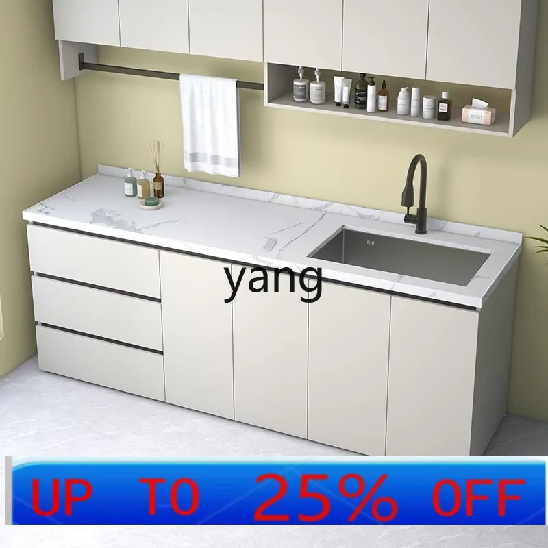 LMMCombination Drawer Rock Board Stainless Steel Sink Custom Wash Cabinet