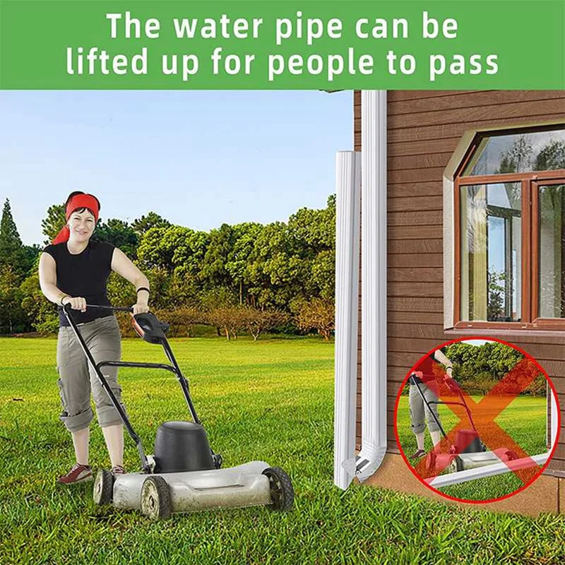 Downpipe hinge 2PCS Gutter Extension Hinge Also Includes Screws Easy DIY Installation on Any Size Rectangle or Square Downspout