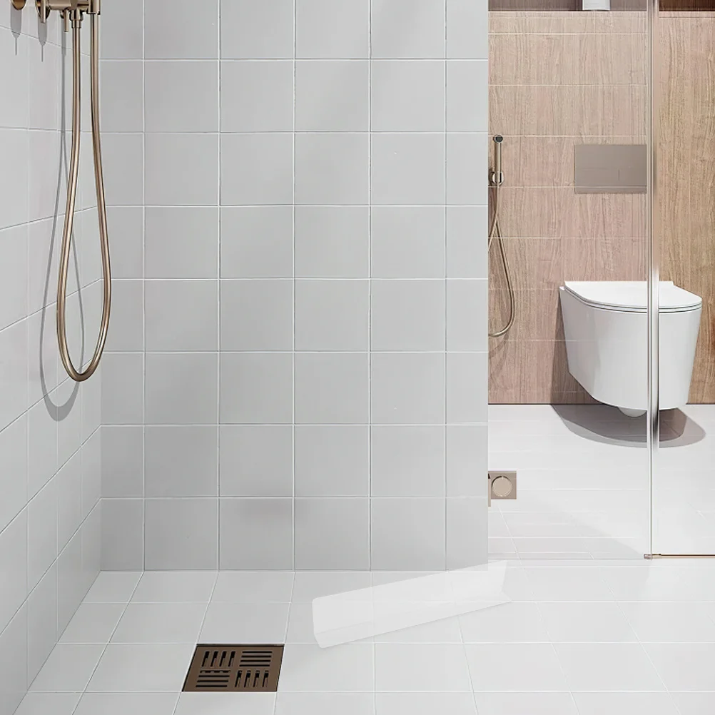 

2pcs Bathtub Splash Guard Clear Pvc Water Barrier For Bathroom Sink Oil Resistant Waterproof Flexible Use Shower Corner Guard