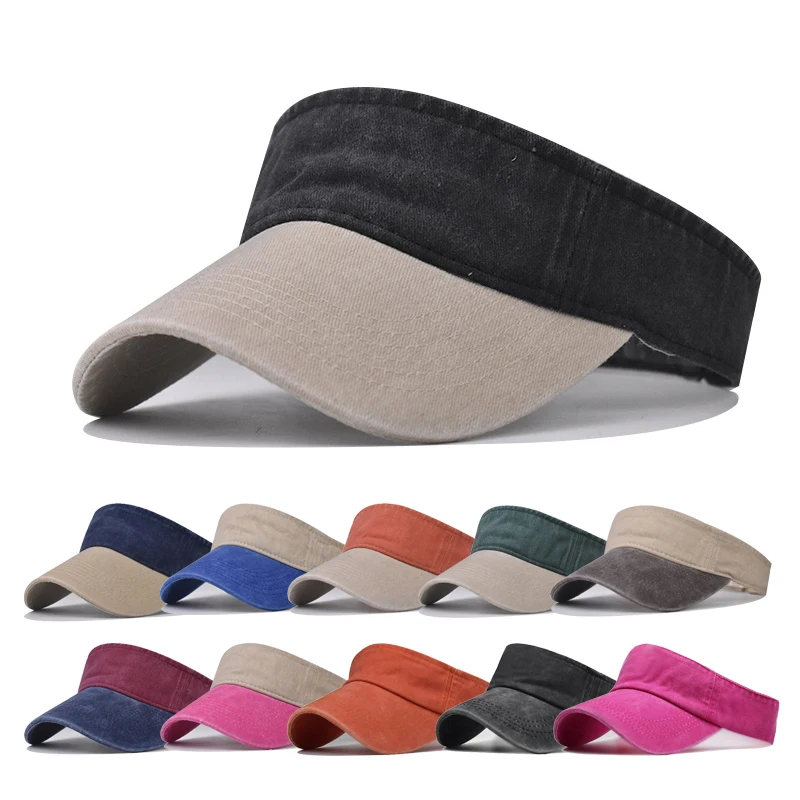 Sun hat Empty top hat Summer hats Breathable Washing Baseball cap Color splicing Girls'  Hip Hop Fitted Cap baseball cap