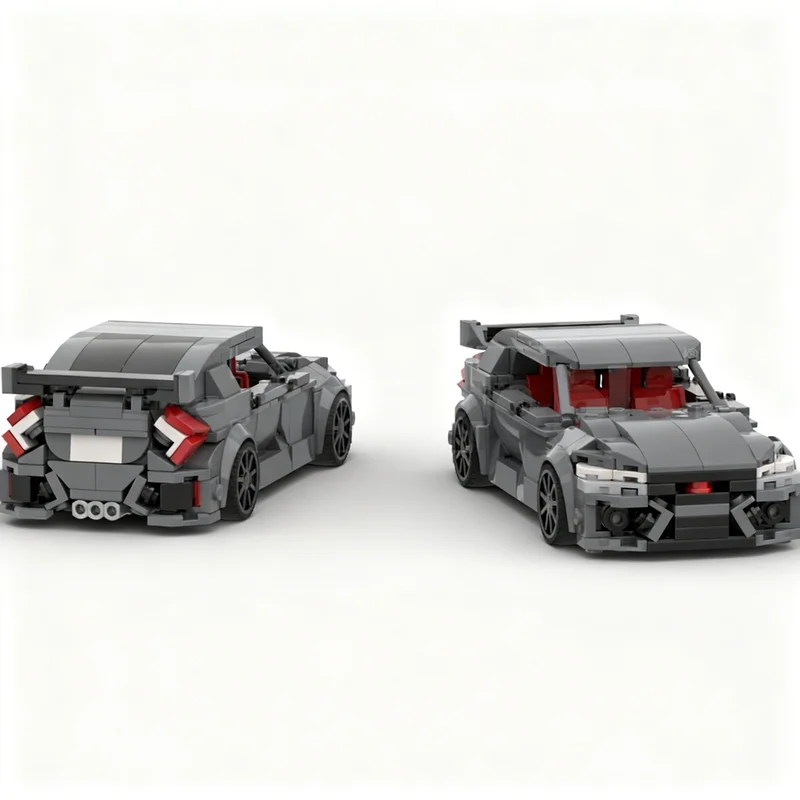 369ピース-moc-ホンダ-シビック-タイプr-10代目-シティチャンピオンズ-モデル-ビルディングブロック-クリスマスギフト-クラフト-アート-教育-コレクション