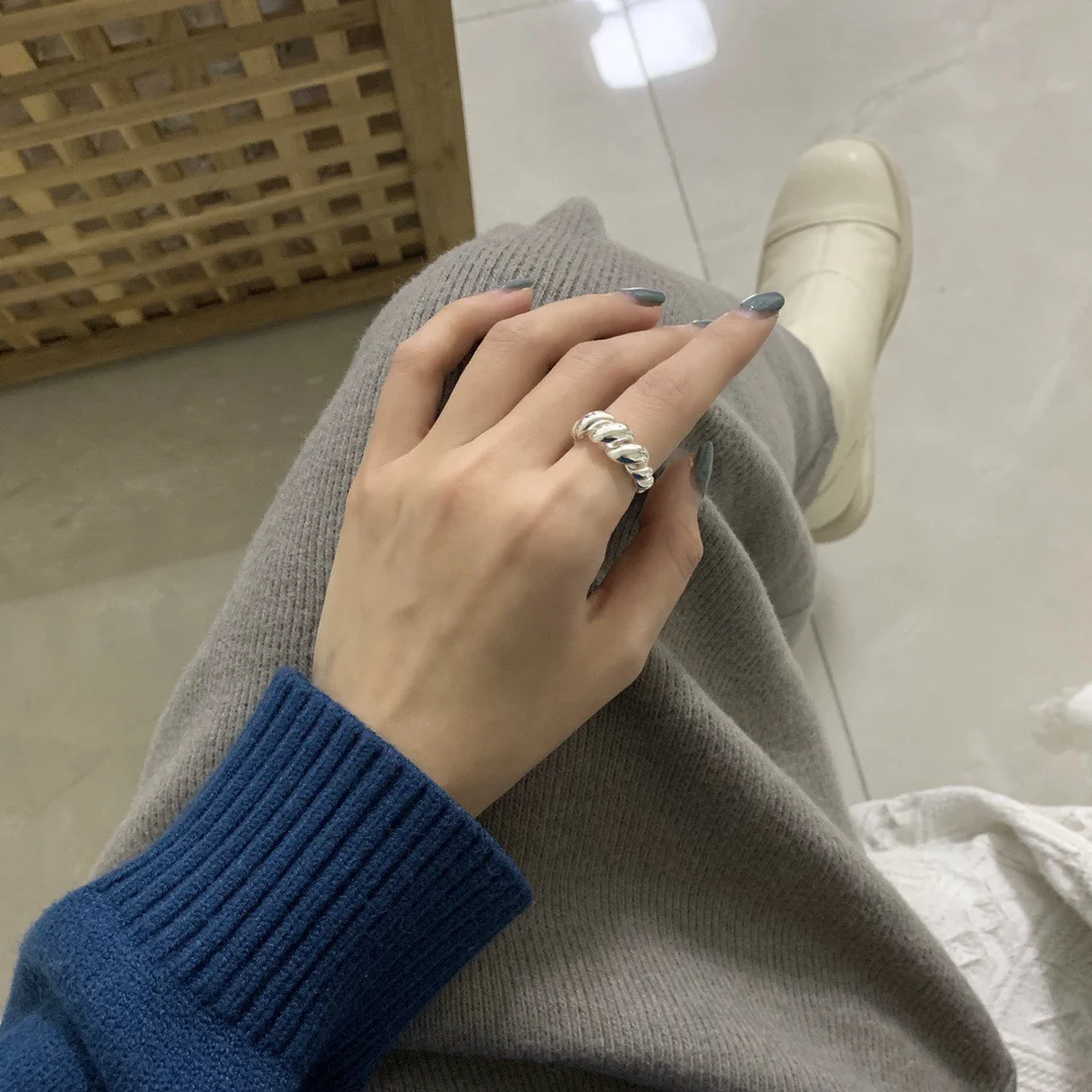 925 Sterling Silver Croissant Wrap Rings For Women Couple Wedding Dresses Jewelry Vintage Accessories Jewellery Dropshipping