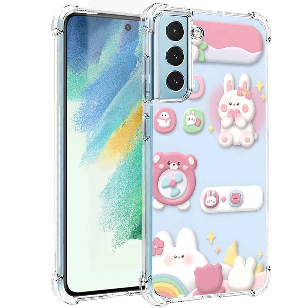 For Cases Samsung Galaxy s21 fe Case Samsung s21 fe Cover Soft Silicone transparent TPU Phone Case Coque Capa Bumper
