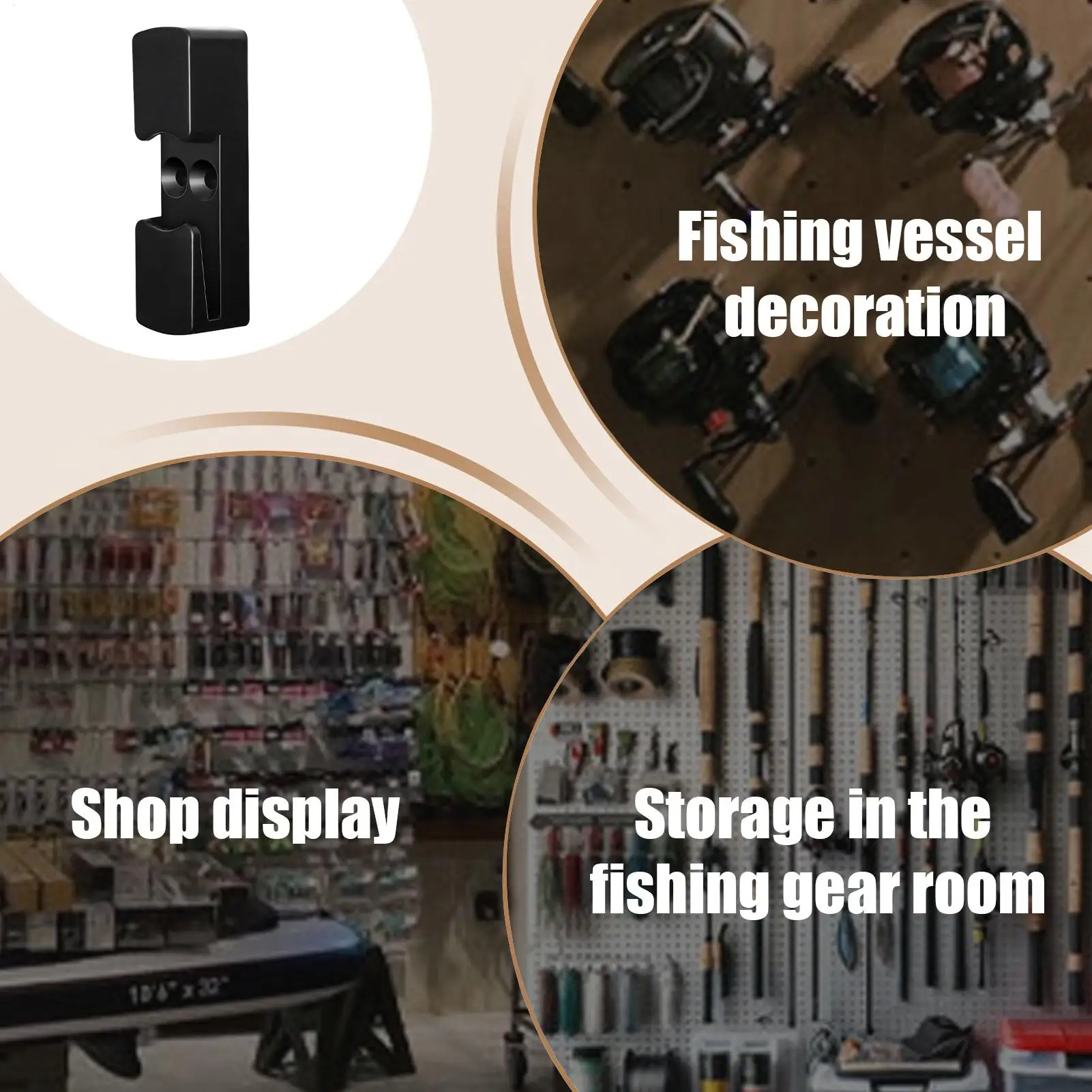 Fishing Reel Holder Wall Mount Rack Storage Display Stand For Spinnings Baitcasting Reels Garage Boat Shop Tackle Storage