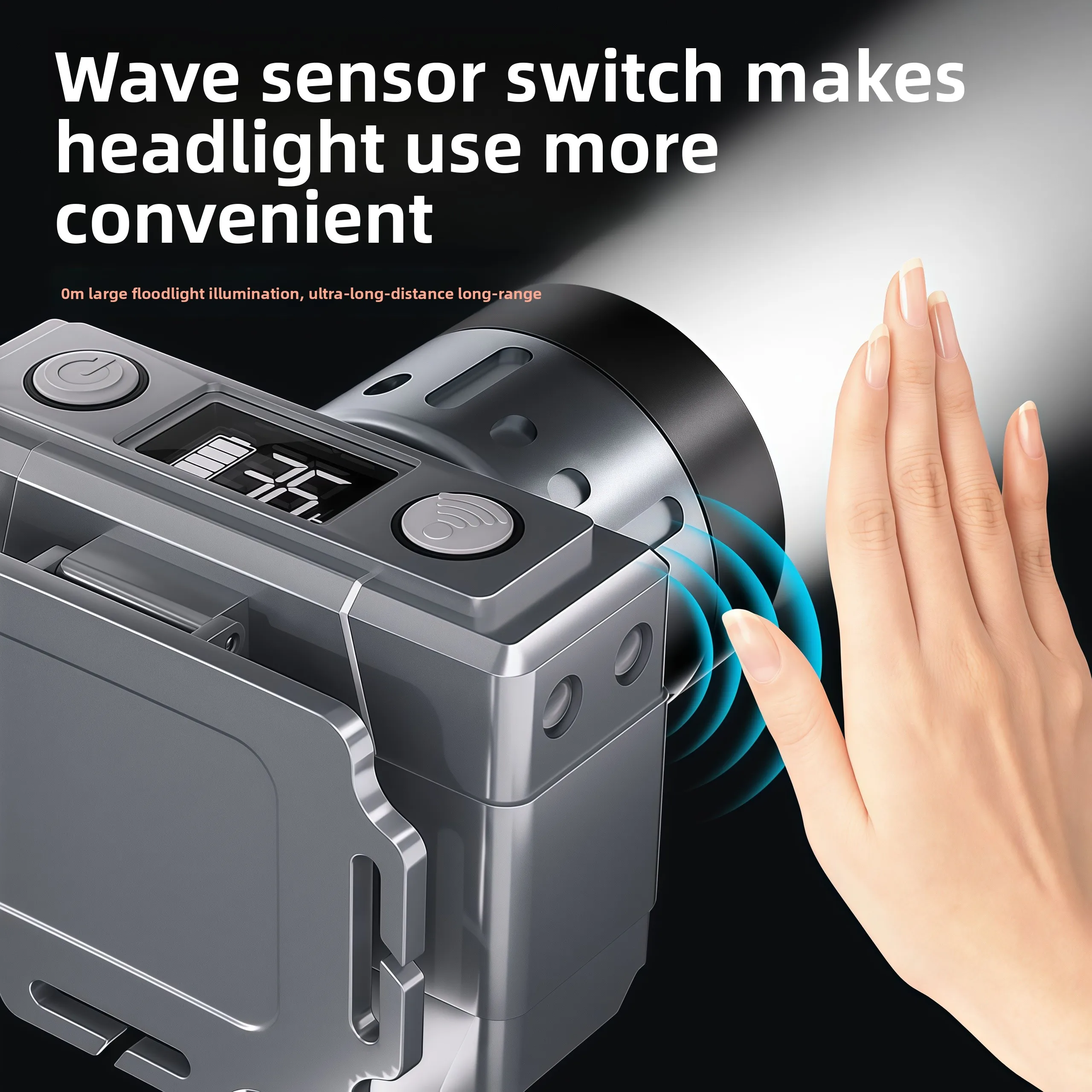 Strong Light Headlamp Portable LED Sensor Headlamp USB Rechargeable Head Flashlight Outdoor Camping Fishing Emergency Lantern