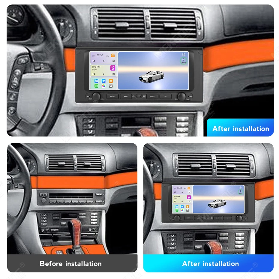 MEKEDE 10,26-calowy bezprzewodowy Carplay Europe Android 2DIN Radio Samochodowe do BMW E53 X5 E39 M5 E38 1999 - 2007 Centralny Odtwarzacz Multimedialny Inteligentny System Audio FM RDS Autoradio Ekran