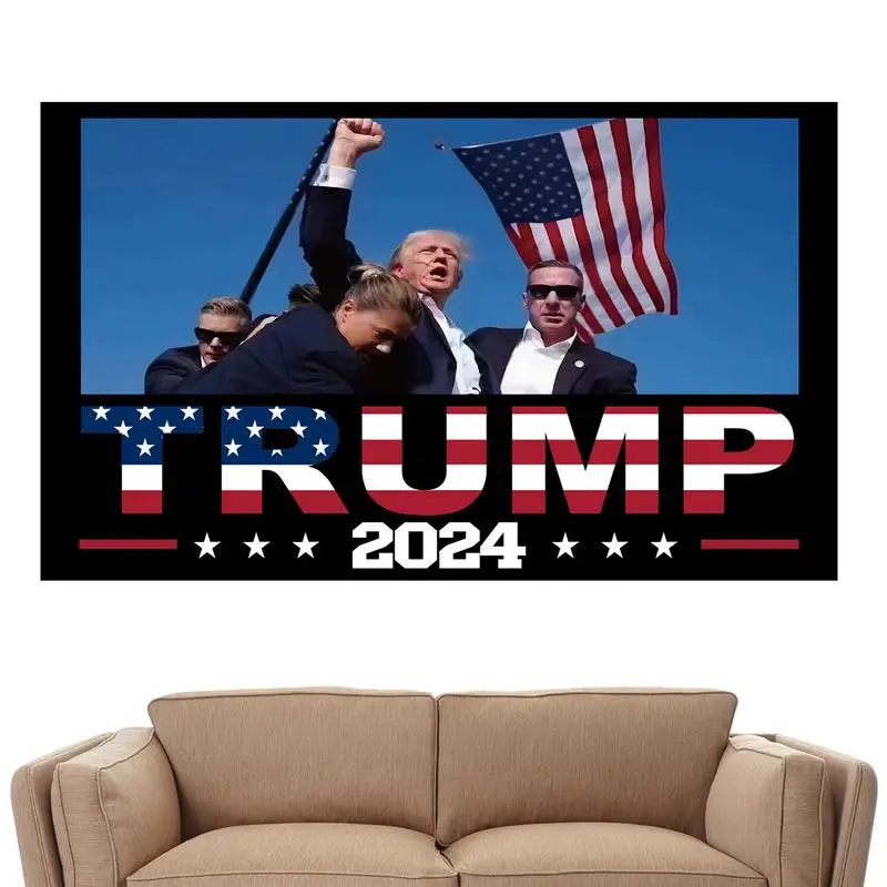 

President Flags 2024 President 2024 Banner Fade Resistant Makes Me Stronger Flag Outdoor Banner For Roofs House Room Patio Walls