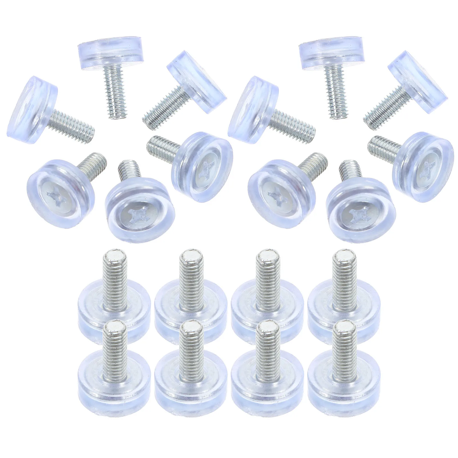 

Transparent Furniture Feet for Chairs Tables Stools Shelves Anti-slip Leveling Desk Mats Screw- Adjustment