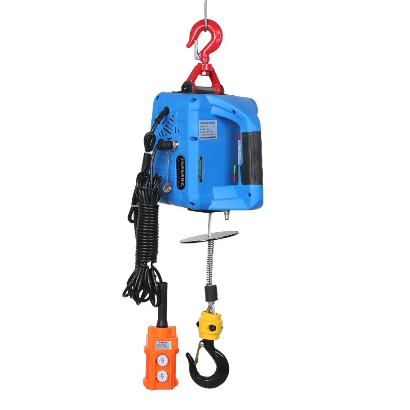 

Custom 200kg Electric Hoist 300kg Portable Electric Hand Winch Traction Block 500kg 700kg Electric Steel Wire Rope Lifting Hoist