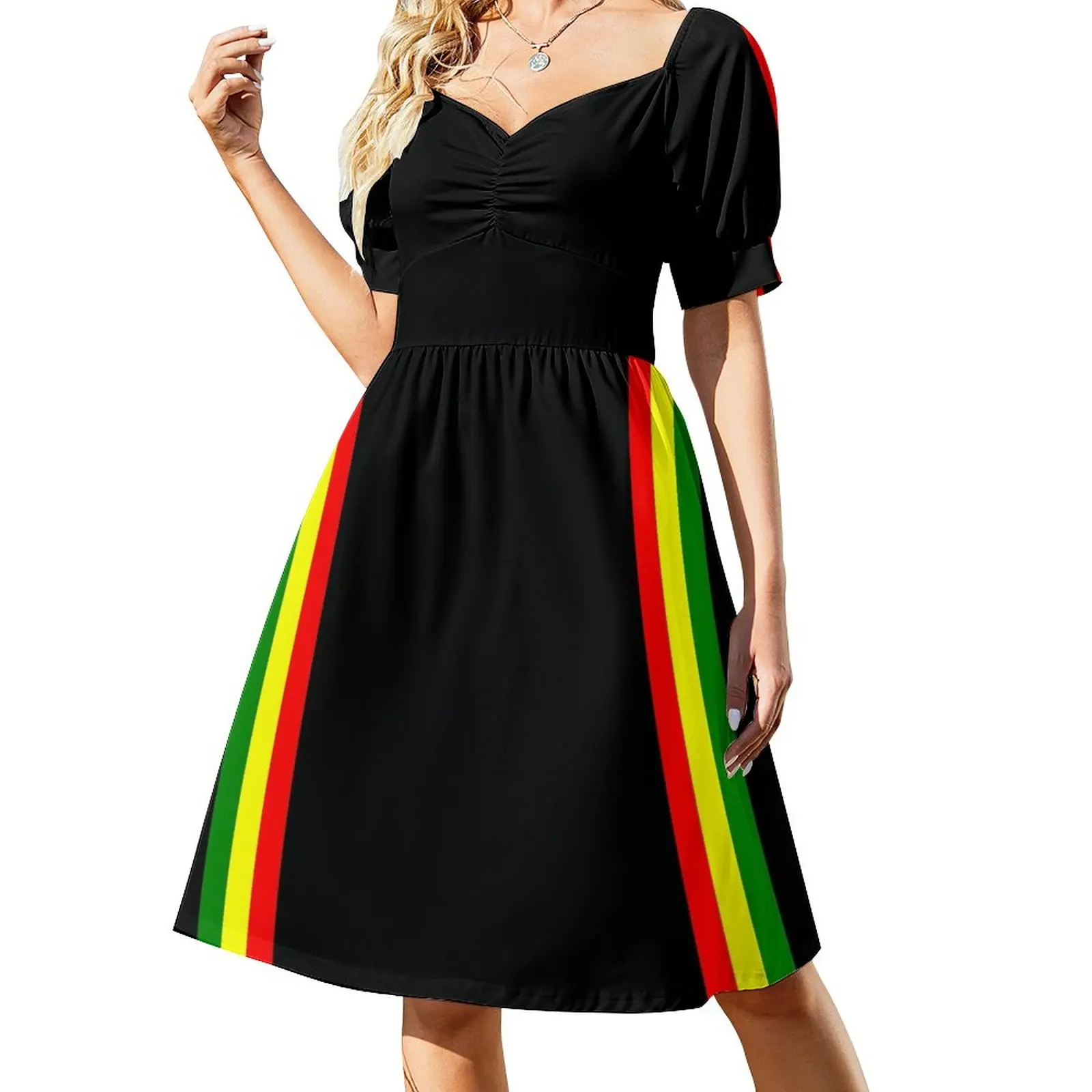 

Rasta Stripe Rasta Color Pattern Sleeveless Dress sensual sexy dress for women prom dresses