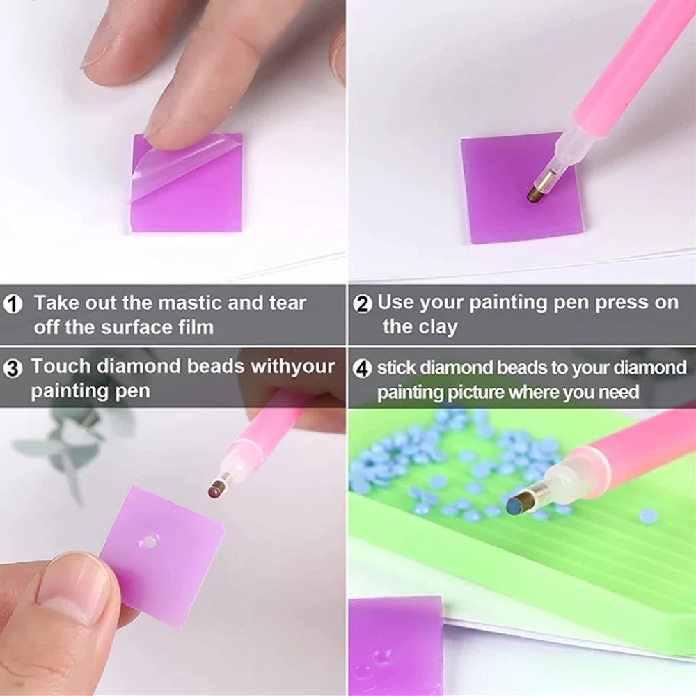 DIY Diamond painting Purple Wax Mud 2*2CM Dotting Gluecross stitch Wax Mud Glue  Tool Diamond Embroidery Glue  Accessory