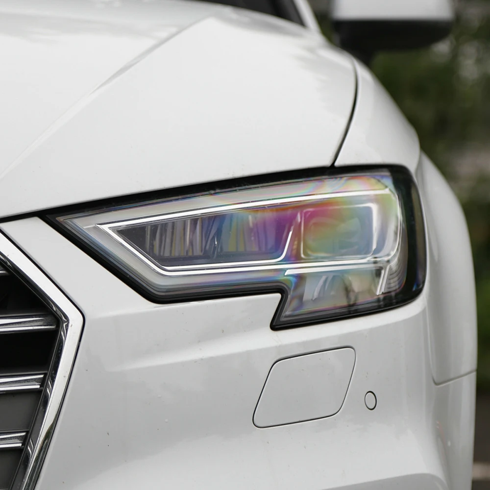 لأودي A3 S3 2017 2018 2019 2020 العلوي الظل شفاف عاكس الضوء عدسة كشافات غطاء مصباح قذيفة شبكي حافة سوداء #5