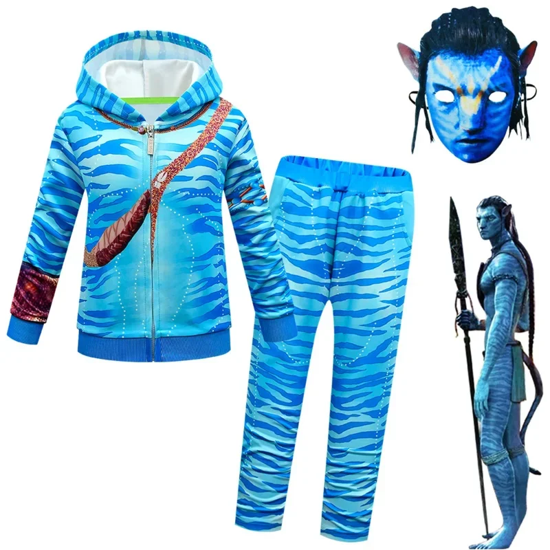 Avatars Costume for Kids Cosplay Alien Children Boy and Girl Avataring The Way of Water Christmas Halloween and Masquerade P*8*Q