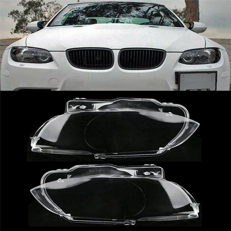 

VO-Right Front Headlight Lens Shell Lampshade For BMW 3 Series 2-Door E92 E93 M3 2006-2010 Head Light Transparent Cover Replacem