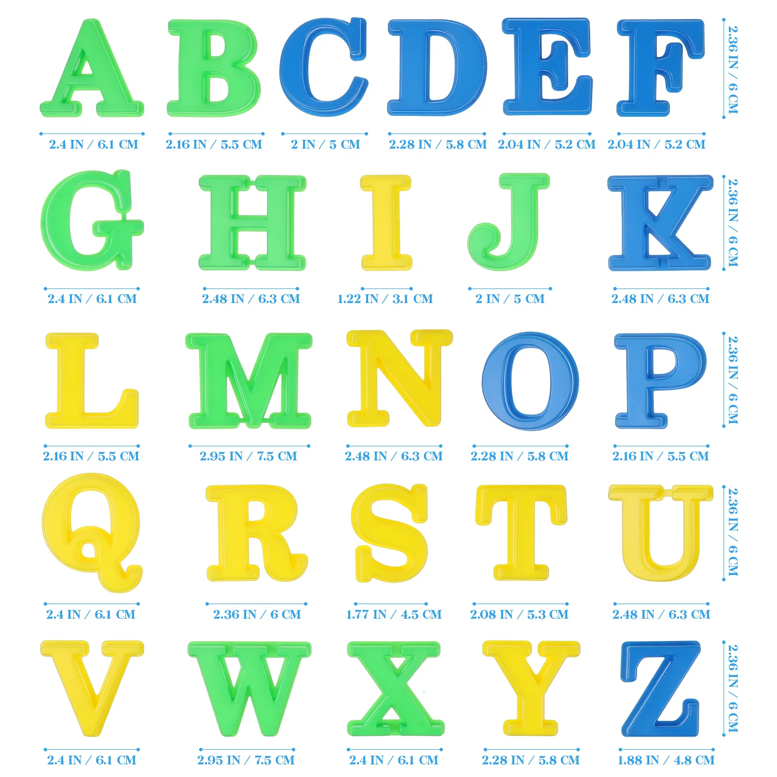 Ensemble de 26 moules à lettres en sable, plastique haute densité, apprentissage des lettres pour enfants, moules de lettres de plage, colorés, jeux en plein air, outil éducatif