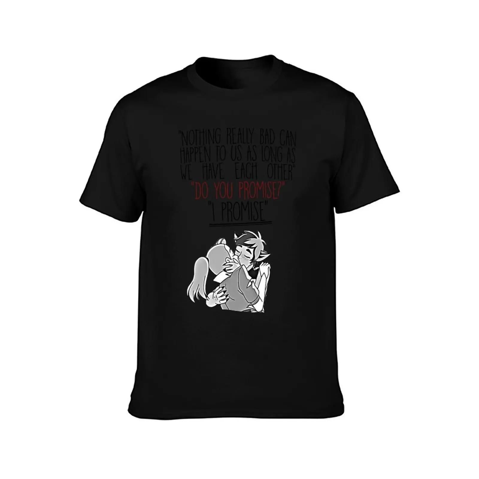 Catradora - You promise? - Catra and Adora T-Shirt Summer Casual Cotton Tee Oversized Streetwear Tops Vintage Graphic Print