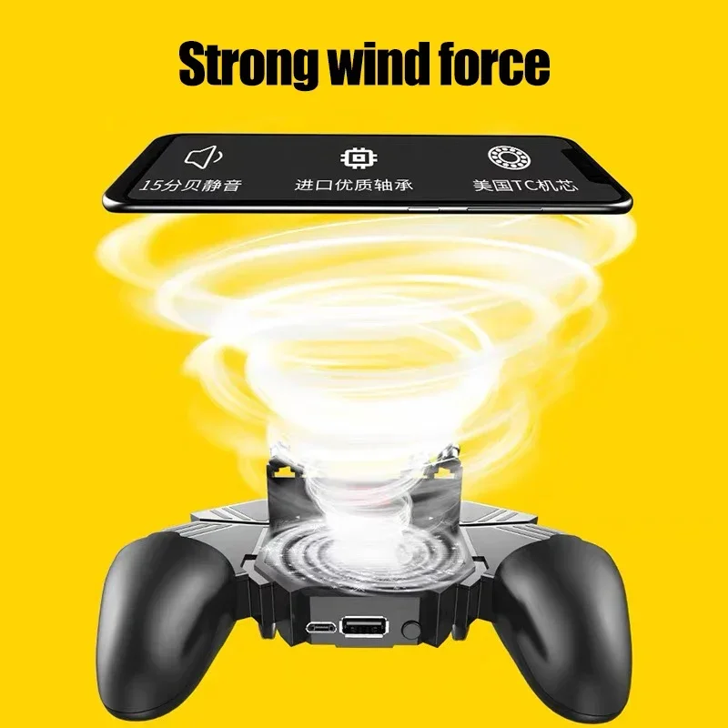 MEMO AK77 6 Fingers Game Trigger Phone Cooler Fan Game Controller L1 R1 Shooter Triggers Fire Joystick Game Pad for IOS Android