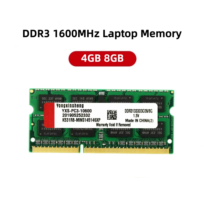 YONGXINSHENG DDR3 DDR4 RAM 4GB 8GB 16GB 32GB 1333 1600 17000 19200 2666V 3200 Laptop Notbook SO-DIMM Memory RAM