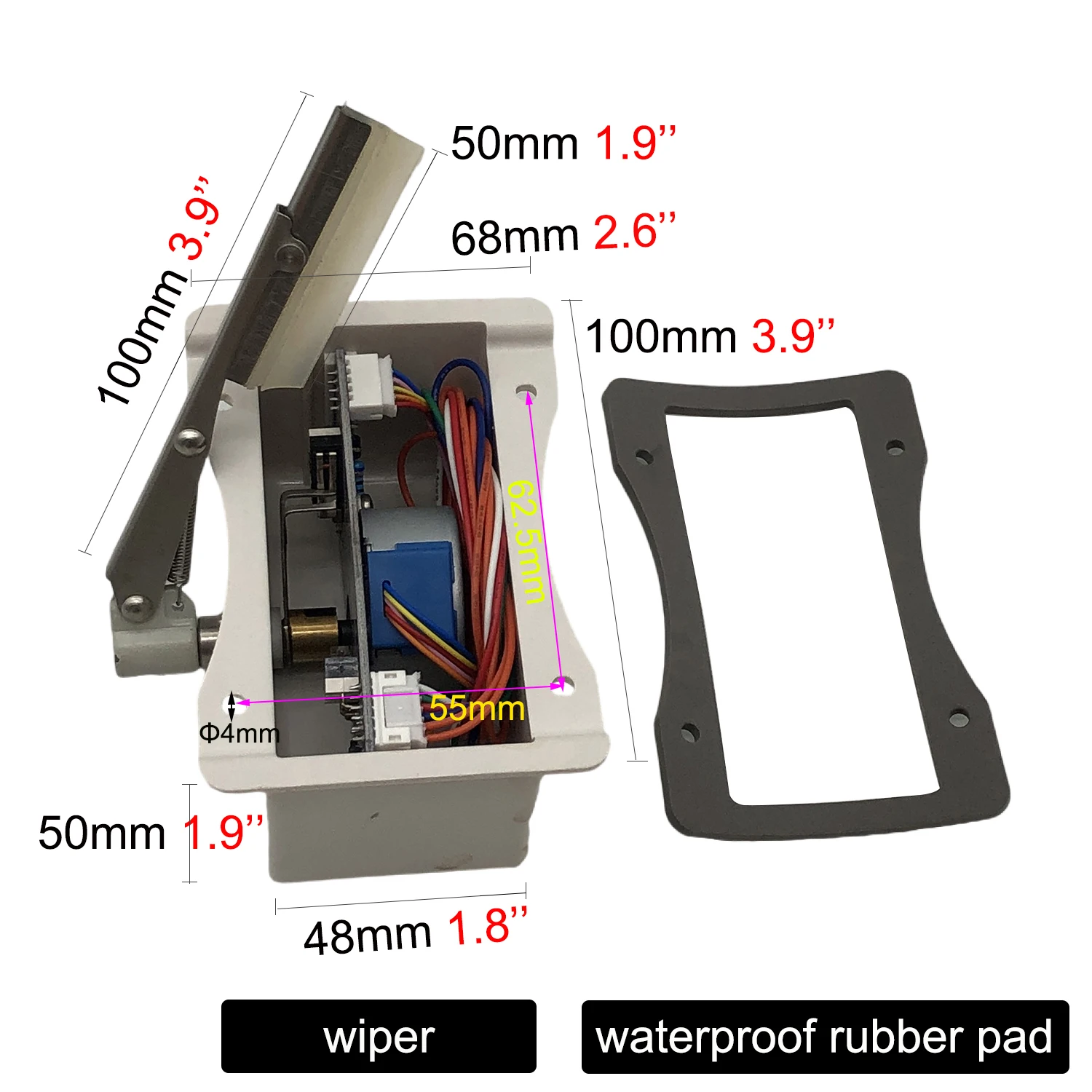 

YAAN Outdoor Surveillance Security CCTV Camera Waterproof Protective Cover Wiper Strip DC 12V DC 24V AC 24V Rain Guard Motor
