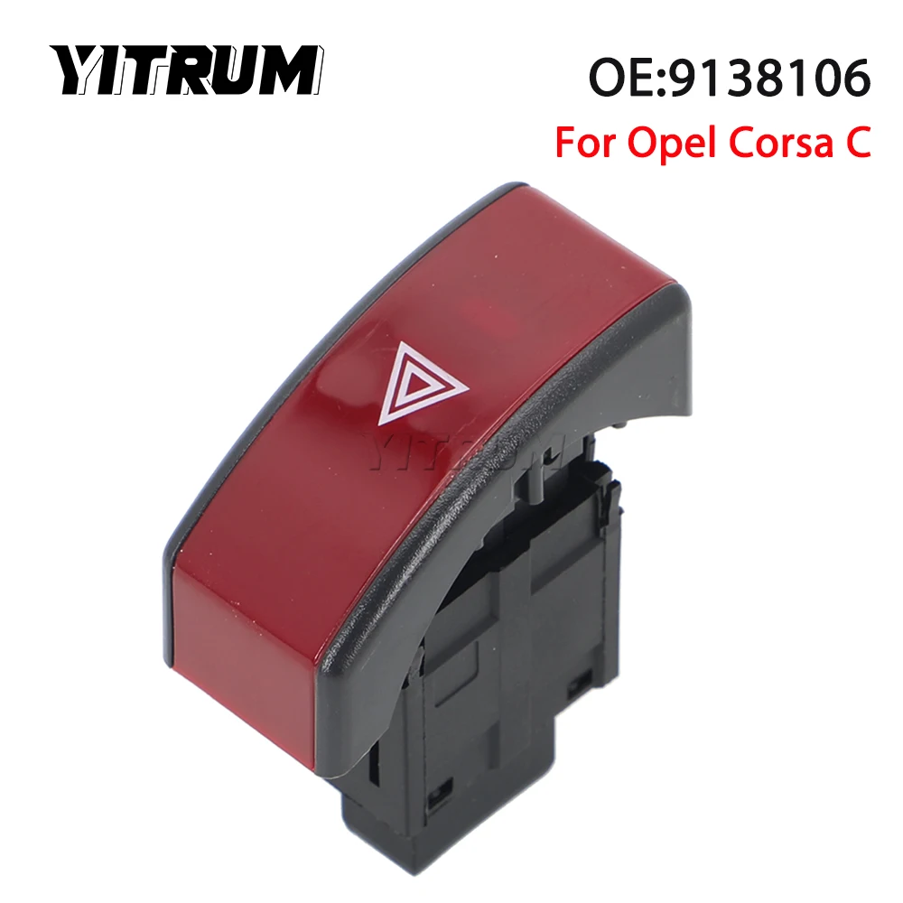 

YITRUM Hazard Warning Emergency Double Flasher Light Switch For Opel Corsa C 9138106
