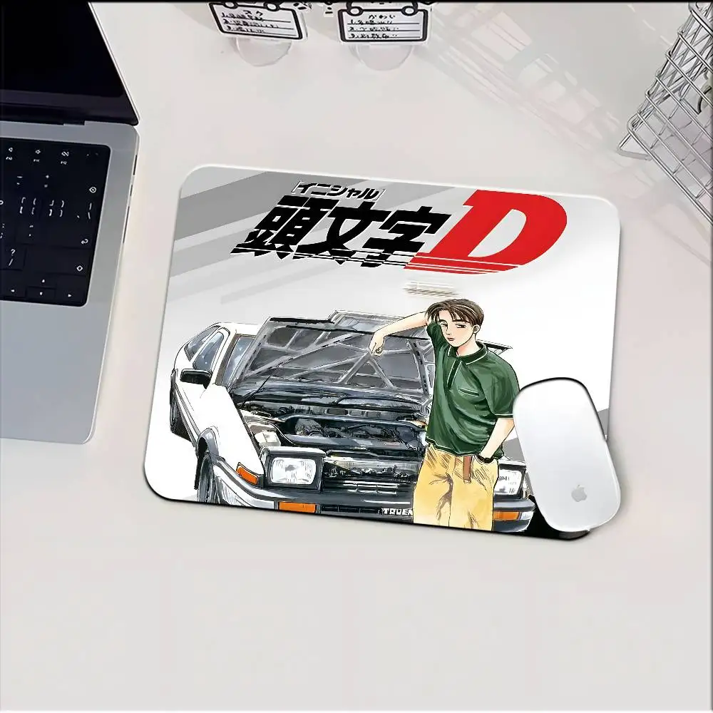 Initial D Anime Mousepad Small LockEdge Mouse Pad For Gamers Computer Desk Pad Rectangular Anti-slip Rubber