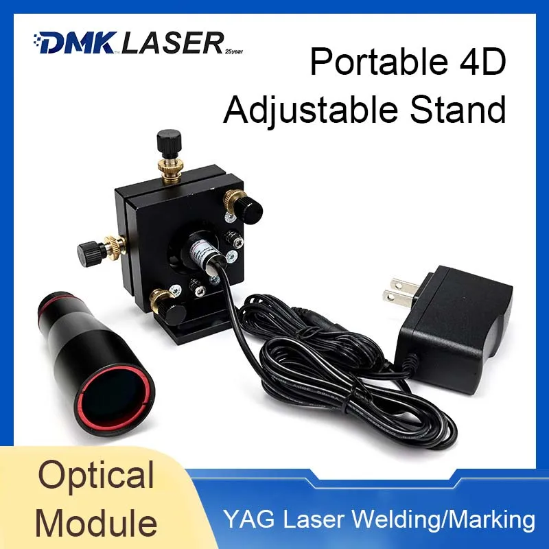 YAG Laser Welding/Marking Machine Optical Adjustment Bracket 4-axis Lens Holder 20*5 Full/Half Reflective Lens Red Light Part
