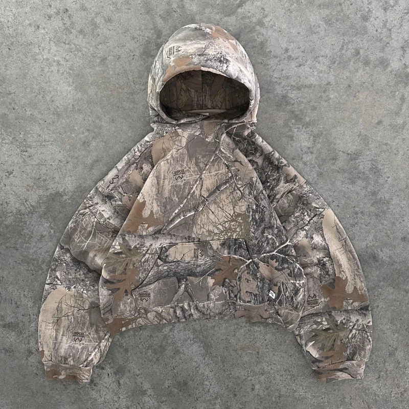 JENTULIN Y2K Retro Zip Up Hoodie Unisex Camouflage 3