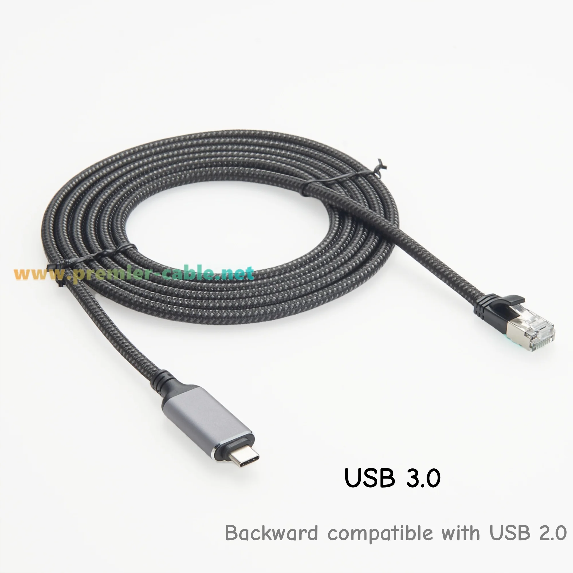 10/100/1000Mbps USB C - イーサネットケーブル USB 3.1 Type C - RJ45 ギガビットLAN ネットワークコンバーターアダプターケーブル CAT6ケーブル ノートパソコン用