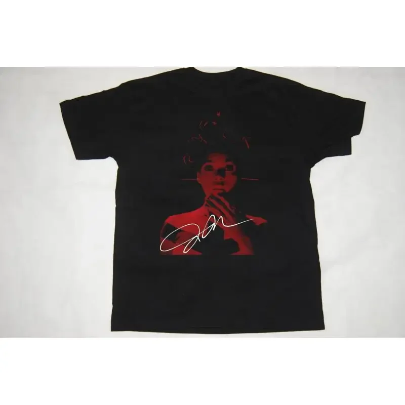 Janelle Monae Signature For Fans Black T Shirt Cotton