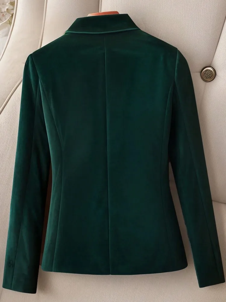 2026 Spring Velvet Blazer Varsity Bomber Jackets For Women New In Coats And Jackets Woman Long Sleeve Women's Winter Jacket