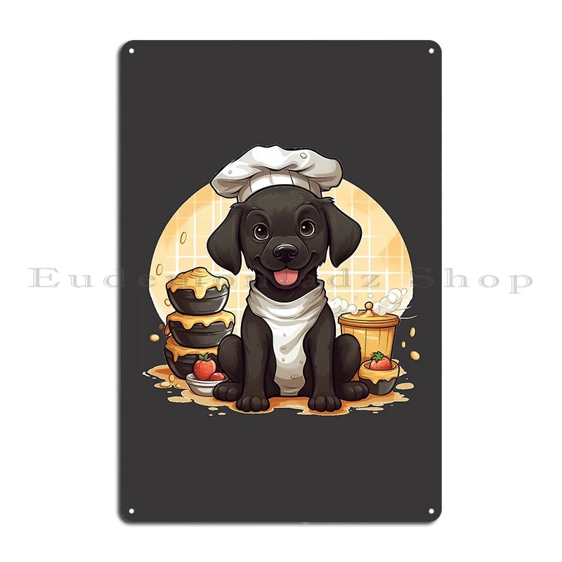 Black Retriever Baking In The Kitchen Metal Plaque Wall Decor Customized Pub Cinema Garage Tin Sign Poster