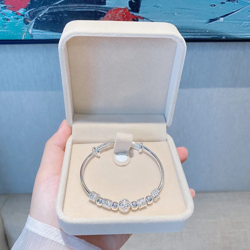 女性のためのラッキービーズブレスレット,新しい韓国のファッション,925スターリングシルバー,高級デザイナージュエリー,結婚披露宴のギフト