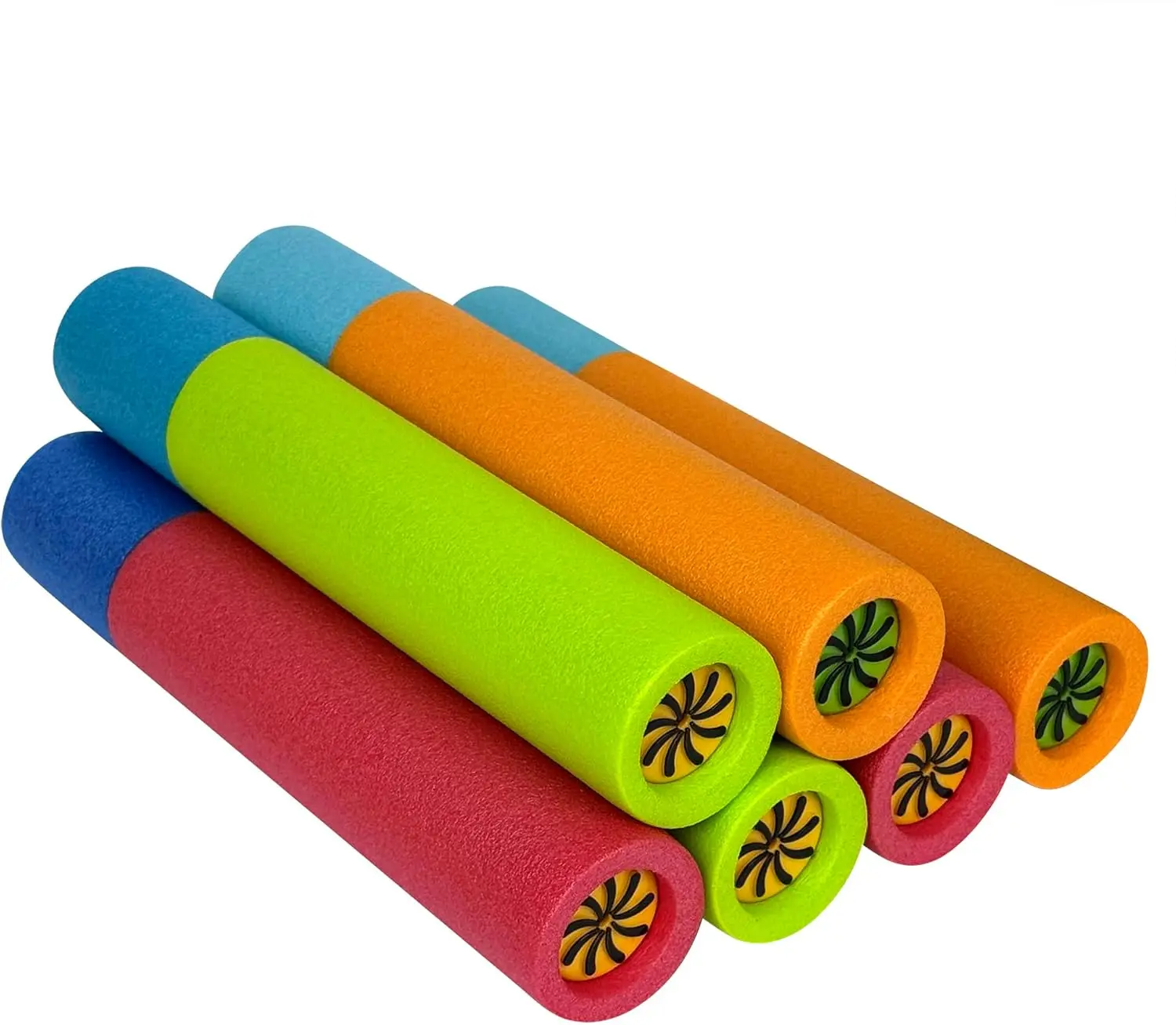 

6-pack water blaster set with vibrant multicolor design for outdoor fun and summer play