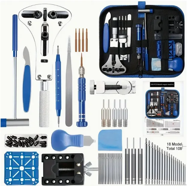Watch Repair Tool, Watch Repair Tool Zipper Bag, Disassembly Watch Repair Tool Combination Set