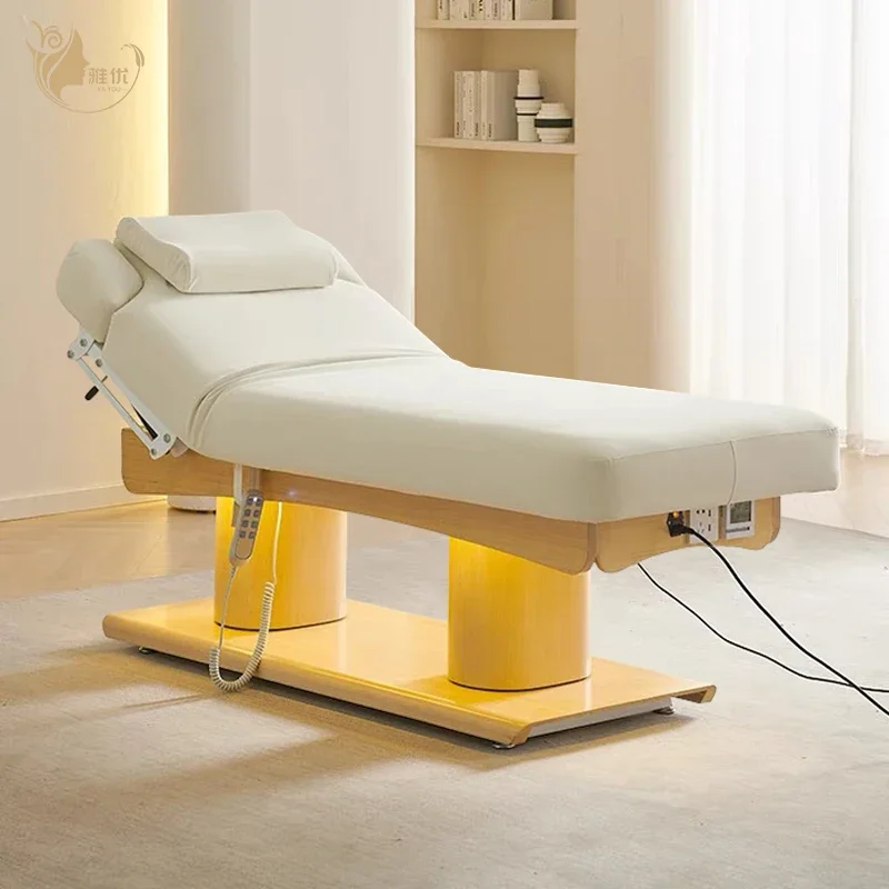 3 Motor Electric Beauty Massage Bed with Latex for Lifting and Facial Therapy