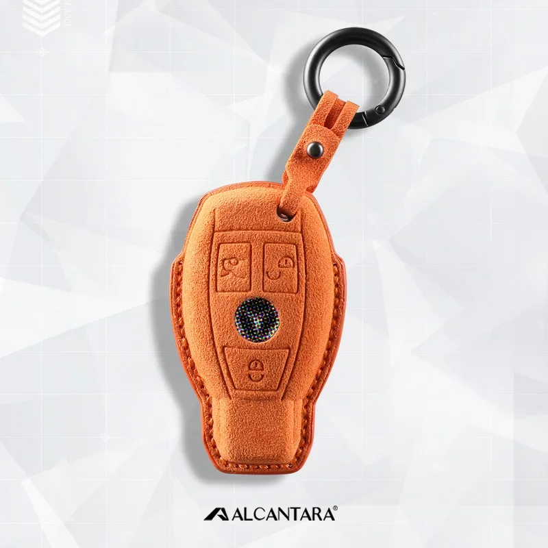 

New suede car key case cover protector shell For Mercedes Benz A B C E Class GLS GLA GLK GLC CLS CLA AMG W204 W205 W212 W463