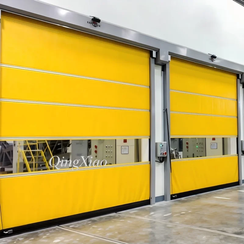 Tr* Durable Framed PVC Rolling Door Heavy Windproof Industrial High Speed Electric Door Suitable For Workshop And Logistics Hub