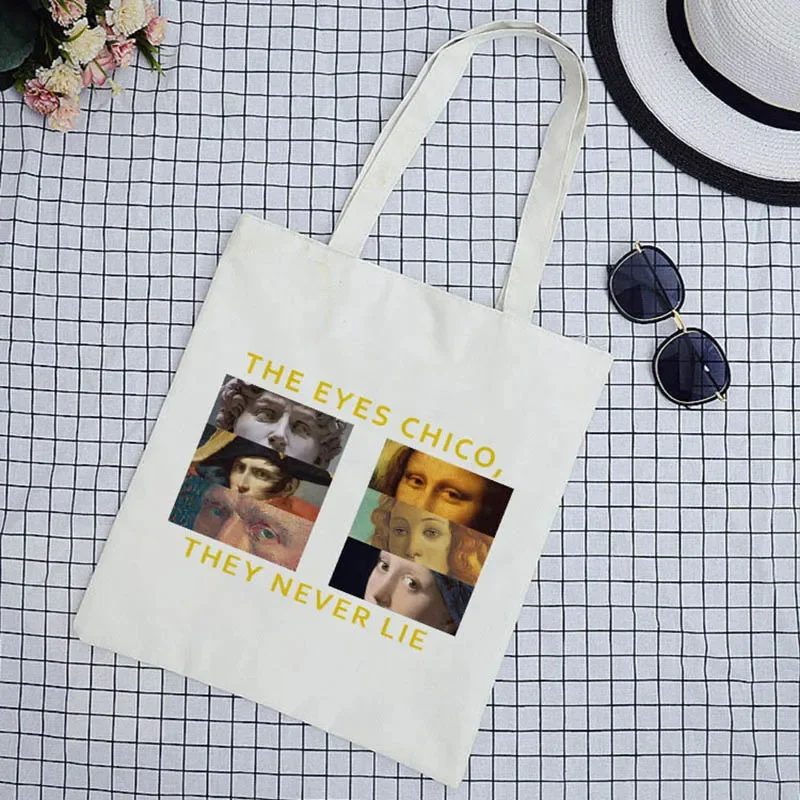 The Eyes Chico Van Gogh Fun Art Shopping Bag Women Graphic Casual Handbag Side Bag for Ladies Canvas Tote Bag Student - view 4