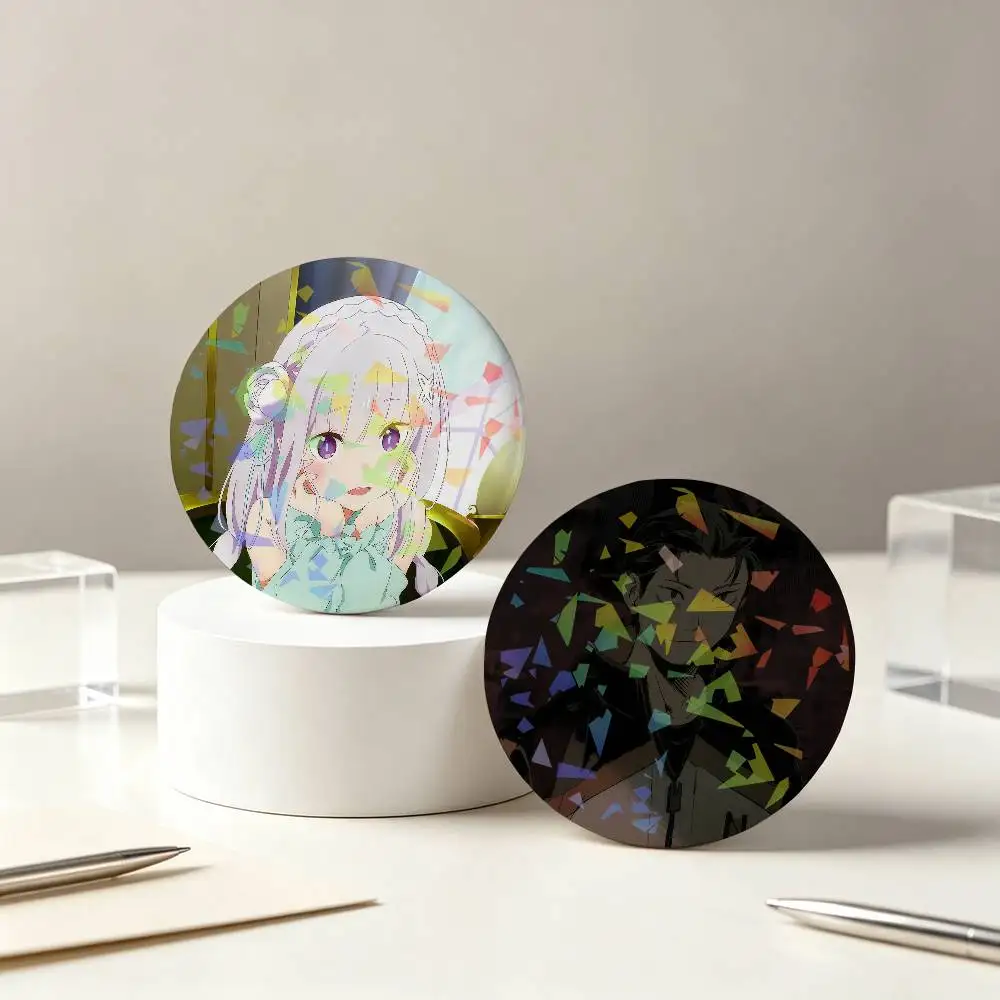 R-Re Zero Light Novel Backpack Pin Hat Pin Jacket Accessory Bag Decor Clothing Ornament Fashion Accessory