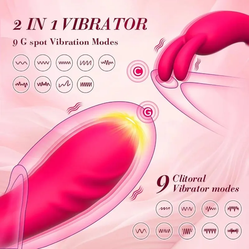 Vibrator Kelinci Digital Display Stimulator Titik G Klitoris Pemijat Puting Dildo Mainan Seks Masturbasi Wanita