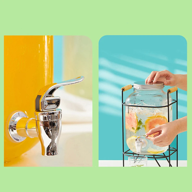 1pc Generic Drink Dispenser Spigot Spout Electroplated Plastic Faucet Barrel Water Tank Faucet Wine Valve Water Dispenser Tap