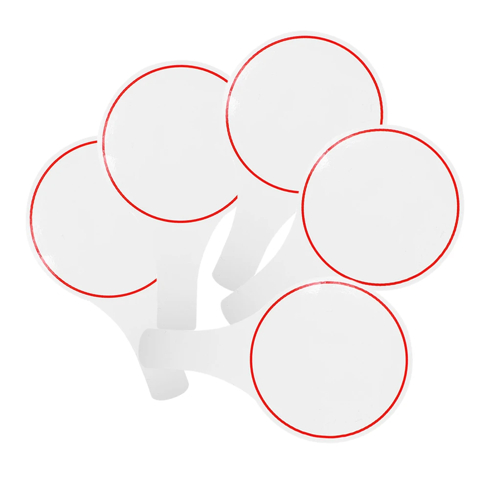 

5pcs Single Side Writable Scoreboards Handheld Auction Paddles Erasable Mini Whiteboards For Games Voting Dry Erase Lap Boards