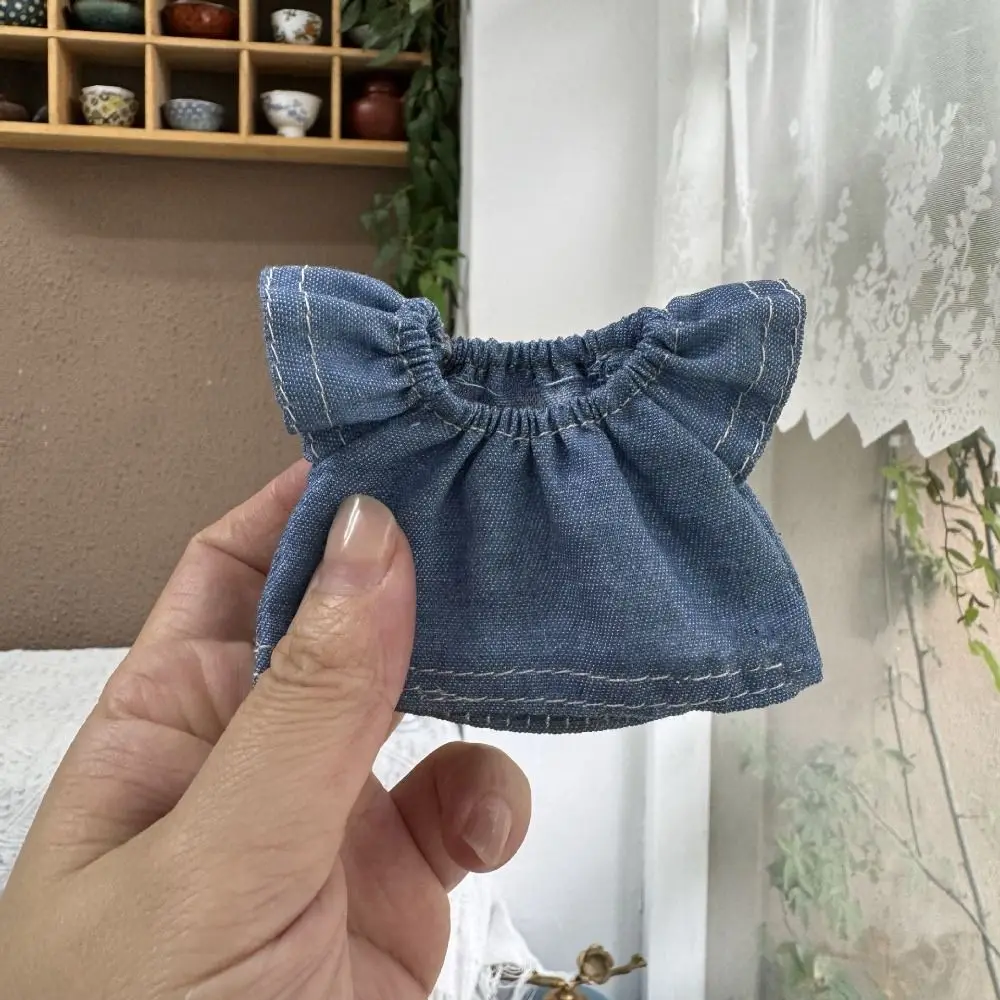 10cm Cotton Doll Jeans Shirt Pants Fashion Cotton Doll Trousers for Casual Wears Doll Clothes Work Pants Replacement Suit