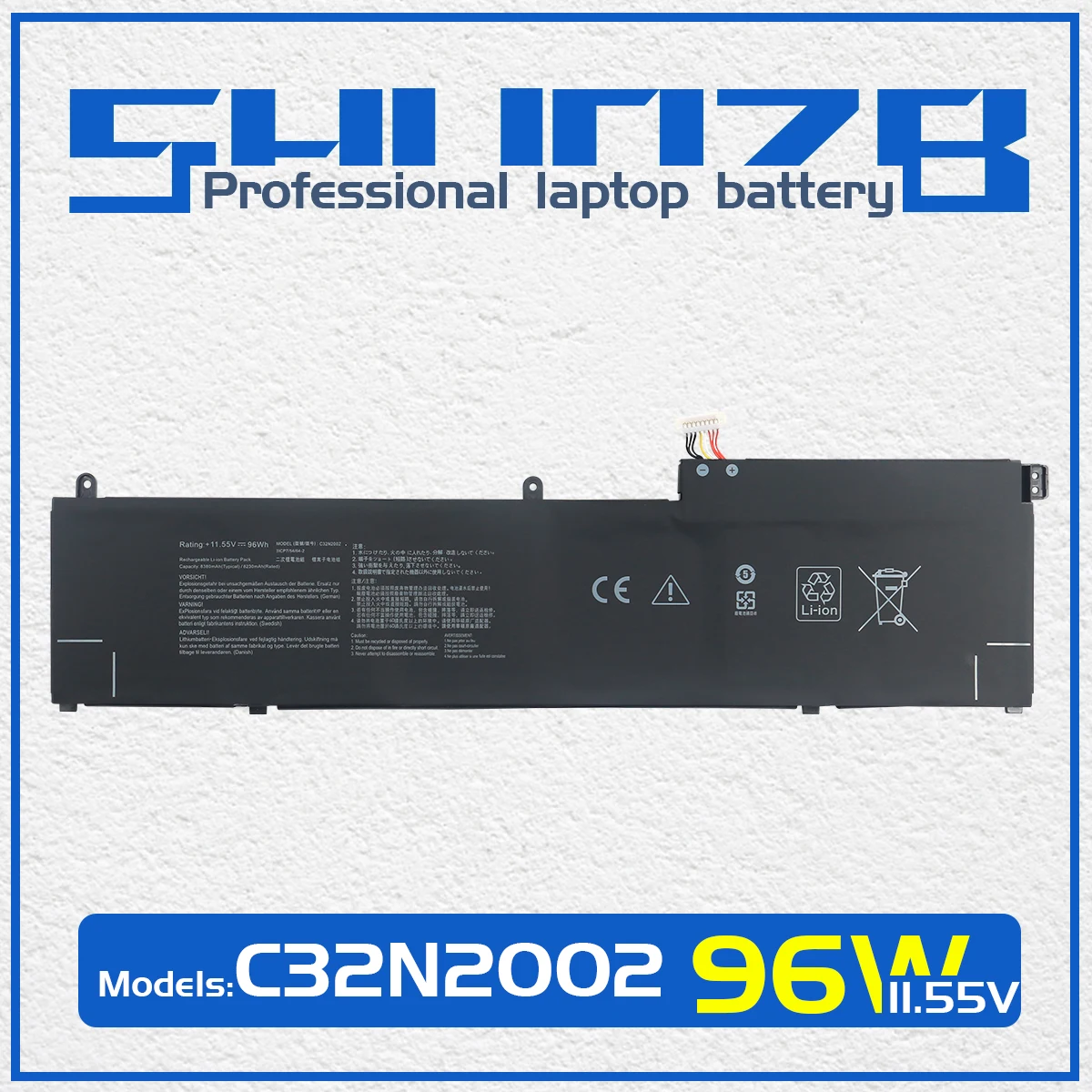 C32N2002 0B200-03770000 Laptop Battery For Asus ZenBook Pro 15 UX535 UX535LI UX564PH Flip 15 UX564EH UX564EI UX564E 11.55V 96Wh