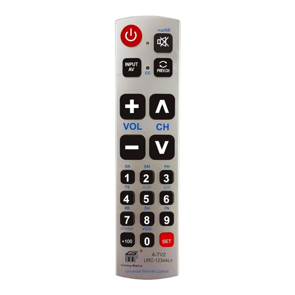 A-TV2 Big Button Universal Remote Replacement Use for L&G Sam*sung So*ny and More TV Brands Better for Seniors