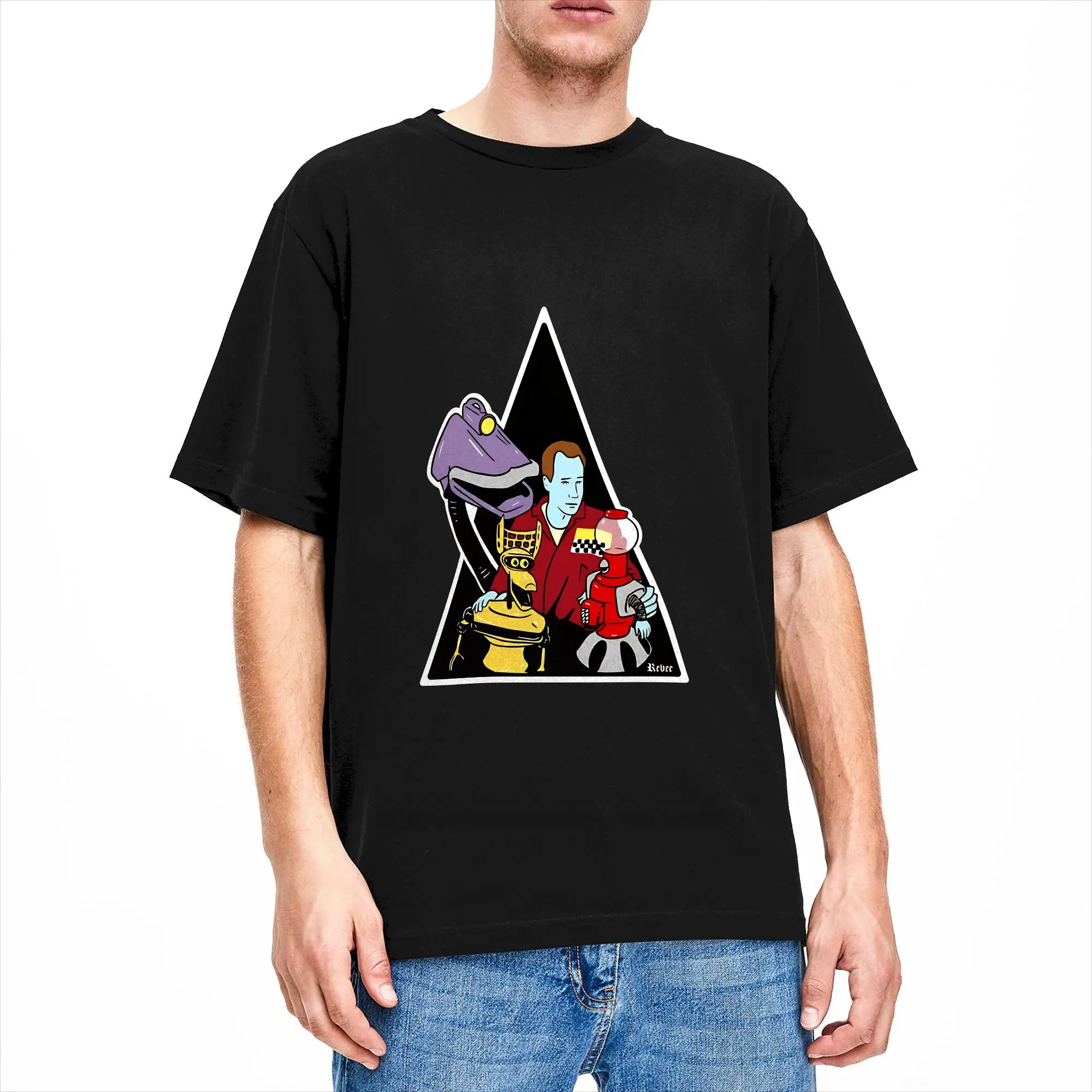 Men T-Shirts MST3K  Explore Vintage 100% Cotton Tee Shirt Short Sleeve  T Shirt Crewneck Clothing Printed