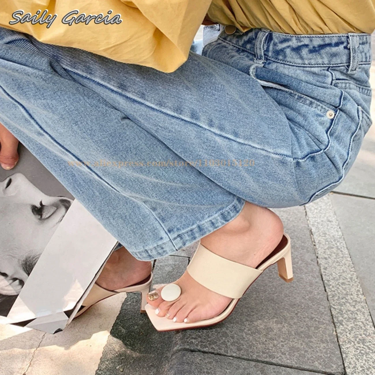 Chanclas con cinturón de una palabra de piel de vaca de primera capa, novedad de verano 2024, zapatos informales combinables, sandalias de cuero Grace para mujer