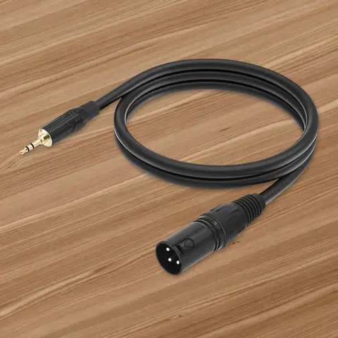 3.5mm To 3-Pin XLR Cable Male To Male XLR To 3.5mm Cable 1/8inch To XLR Microphone Cable for Microphone Mixer